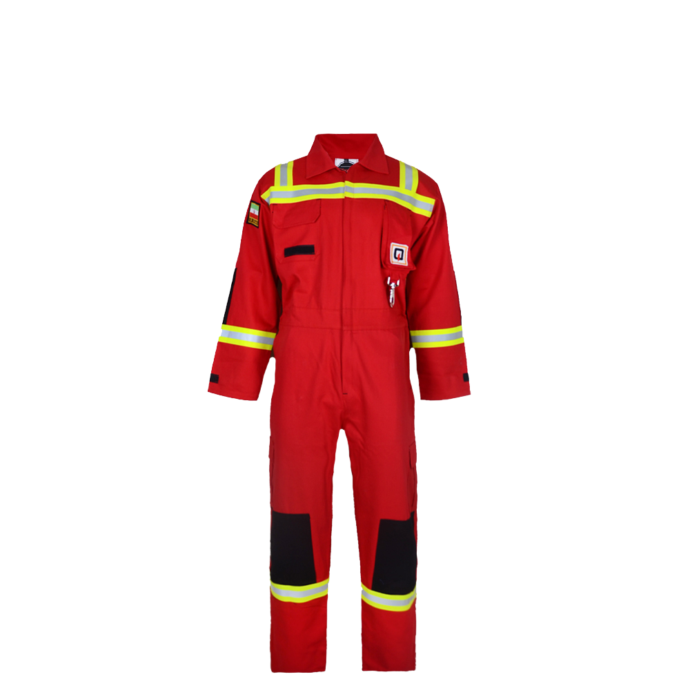 لباس کار یکسره امداد و نجات قرمز کتان مکسون